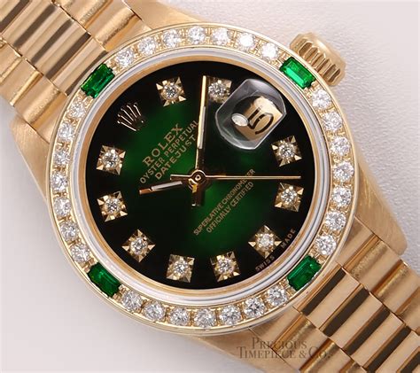 rolex damen gold grün|rolex gold models.